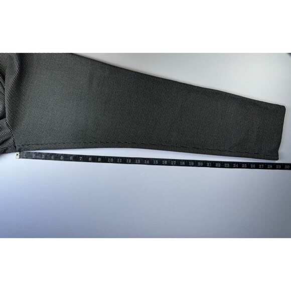 Equestrian Pants Women Large Black White Micro Dot Stretch Pull On Tapered Ankle - Picture 12 of 13
